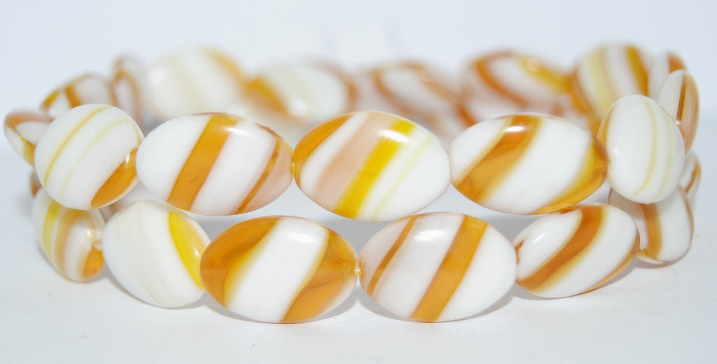 Oval Pressed Glass Beads, 810201020 (810201020), Glass, Czech Republic