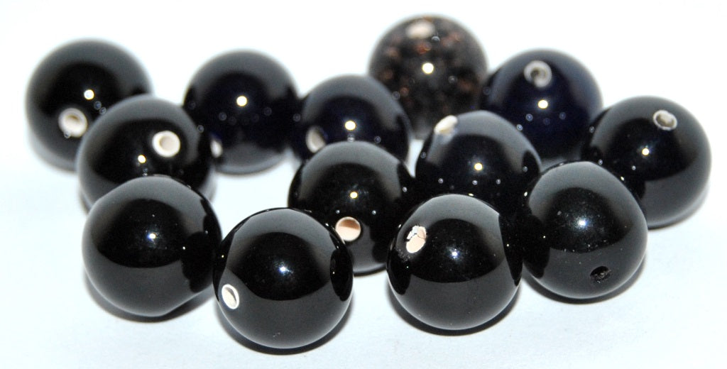 Czech Glass Hand Made Round Lampwork Beads, (N), Glass, Czech Republic