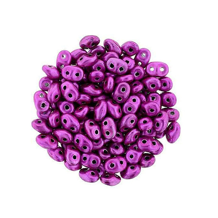 Matubo Superduo 2-hole czech pressed glass beads Metalust Hot Pink Glass Czech Republic