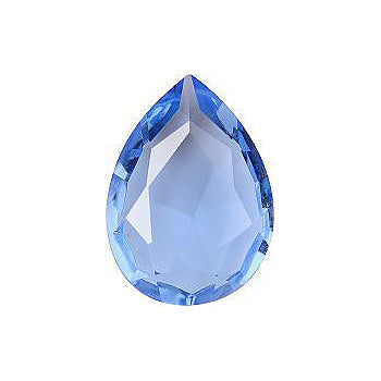 Pear Faceted Pointed Back (Doublets) Crystal Glass Stone, Aqua Blue 8 Transparent (30010), Czech Republic
