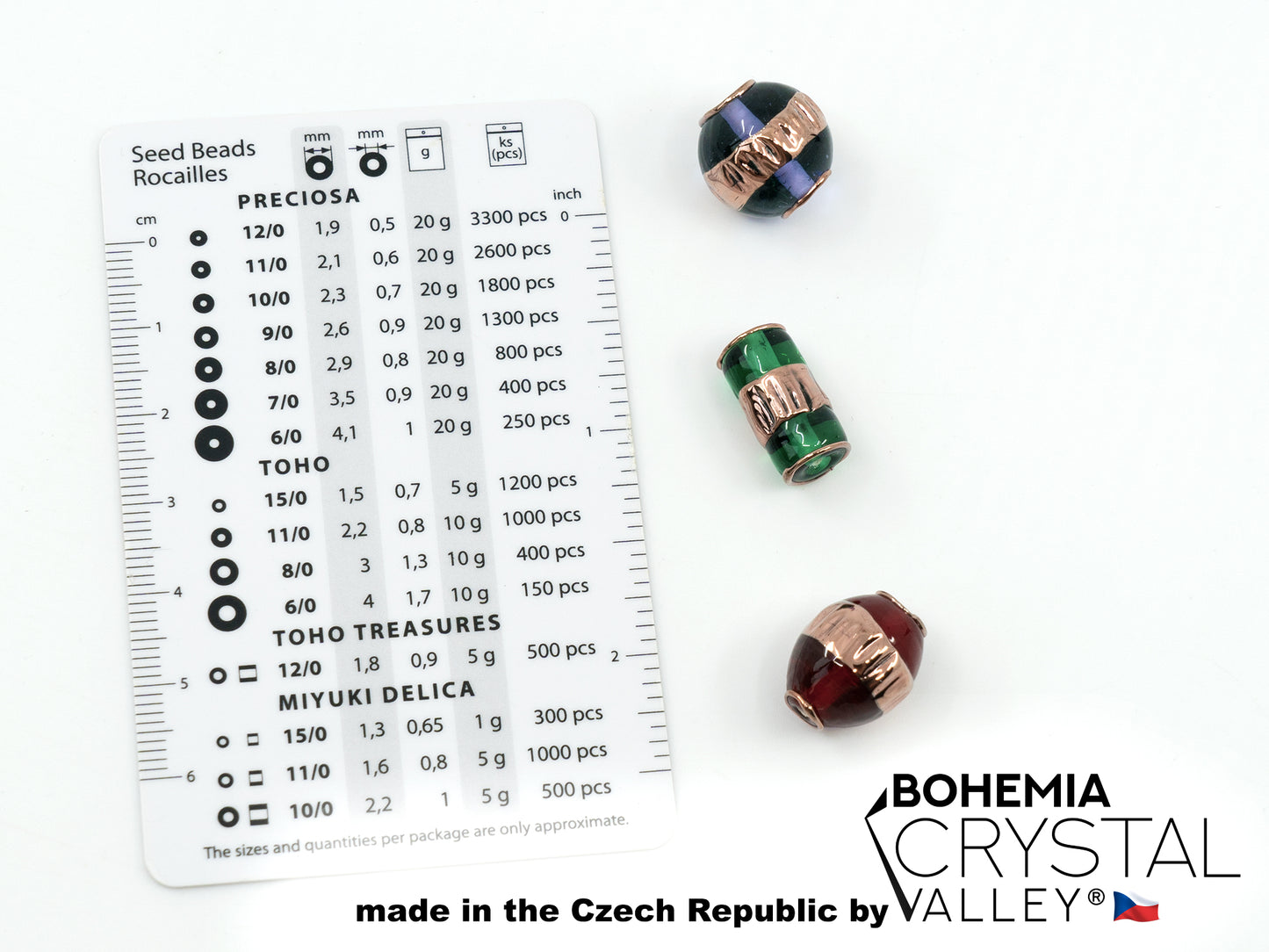 30 pcs Lampwork Beads 562 / Round (271-19-001), Handmade, Preciosa Glass, Czech Republic