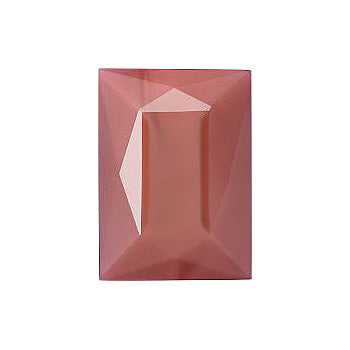 Rectangle Faceted Pointed Back (Doublets) Crystal Glass Stone, Pink 2 Pearl Colours (07409), Czech Republic