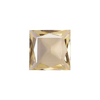 Square Faceted Pointed Back (Doublets) Crystal Glass Stone, Yellow 2 Transparent (10010), Czech Republic