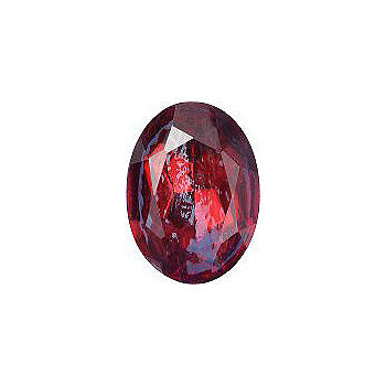 Oval Faceted Pointed Back (Doublets) Crystal Glass Stone, Red 7 Mexico Opals (Mex-34-Al), Czech Republic