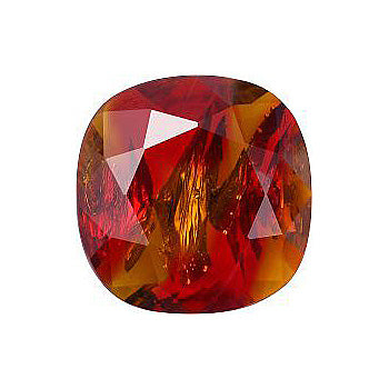 Rounded Square Faceted Pointed Back (Doublets) Crystal Glass Stone, Red 7 With Silver (91907), Czech Republic