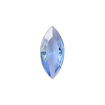 Navette Faceted Pointed Back (Doublets) Crystal Glass Stone, Aqua Blue 10 Transparent (30010), Czech Republic