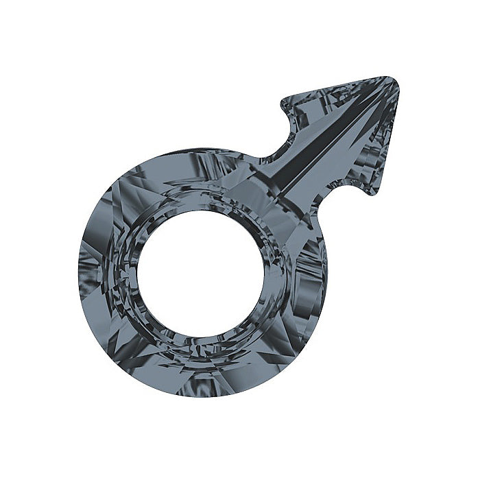 Swarovski element Crystal stone 4878 male sign symbol of man Crystal Silver Night Glass Austria