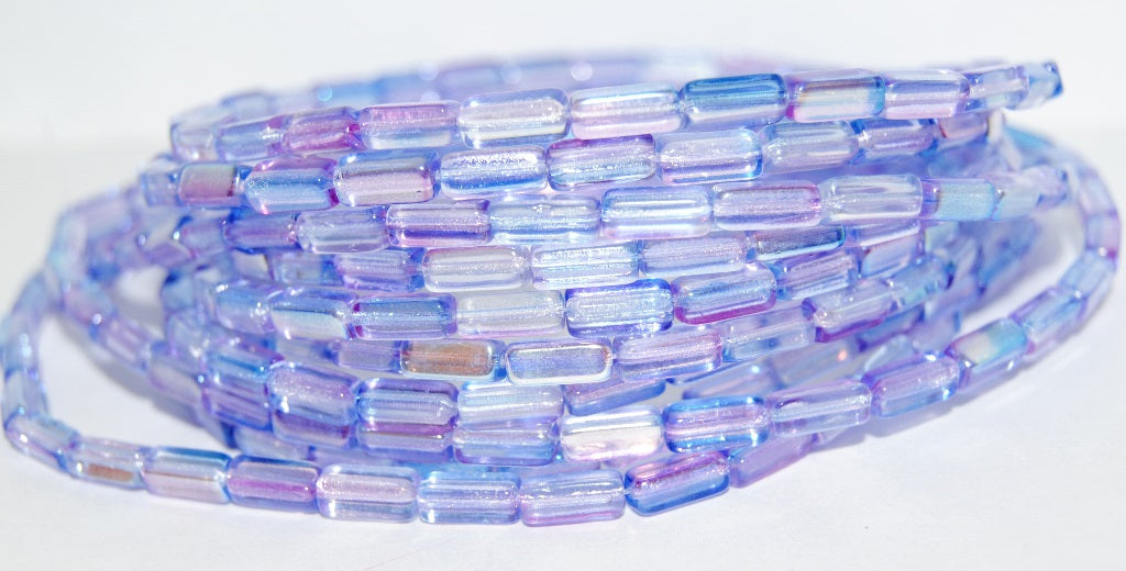 Rectangle Pressed Glass Beads, 48102 (48102), Glass, Czech Republic