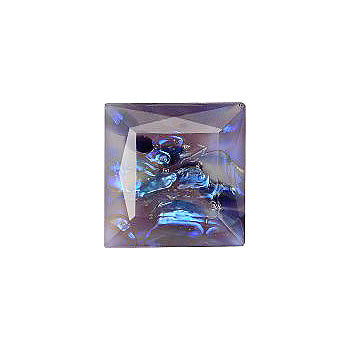 Square Faceted Pointed Back (Doublets) Crystal Glass Stone, Violet 13 Specials (01543), Czech Republic