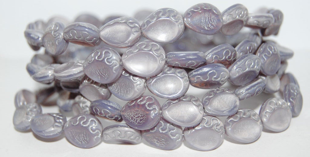 Tear Oval Pressed Glass Beads, (21350 54201), Glass, Czech Republic