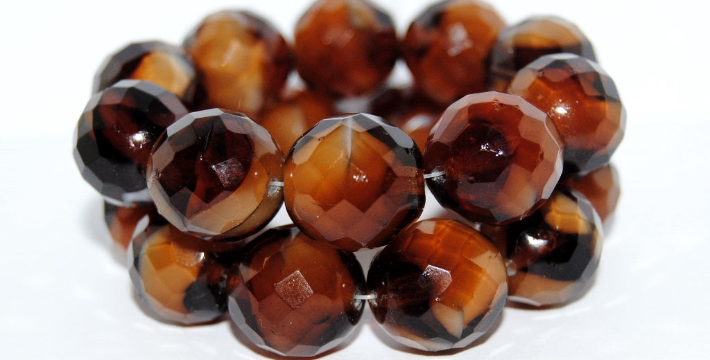 Fire Polished Round Faceted Beads, (17019B), Glass, Czech Republic