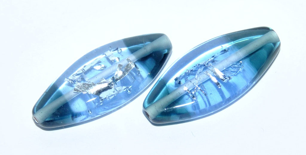 Oval Lampwork Glass Handmade Beads, (D), Glass, Czech Republic