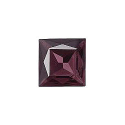 Square Faceted Pointed Back (Doublets) Crystal Glass Stone, Violet 10 Transparent With Chrome (20020-Chr), Czech Republic