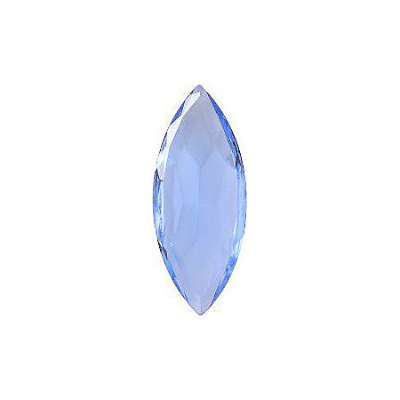 Navette Faceted Pointed Back (Doublets) Crystal Glass Stone, Aqua Blue 10 Transparent (30010), Czech Republic