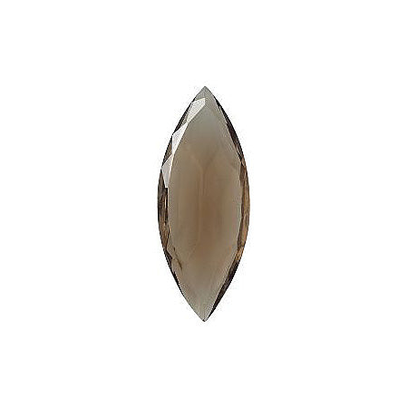 Navette Faceted Pointed Back (Doublets) Crystal Glass Stone, Brown 1 Transparent (40020), Czech Republic