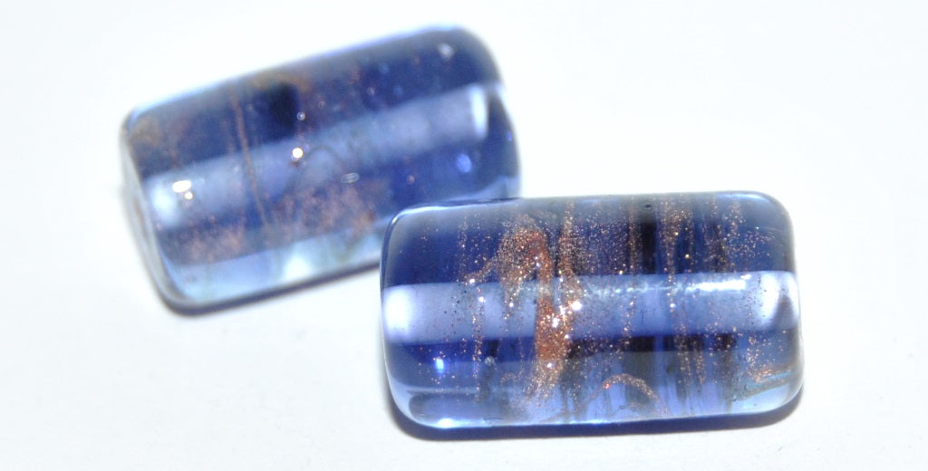 Czech Glass Hand Made Roller Tube Lampwork Beads, (1810 C), Glass, Czech Republic