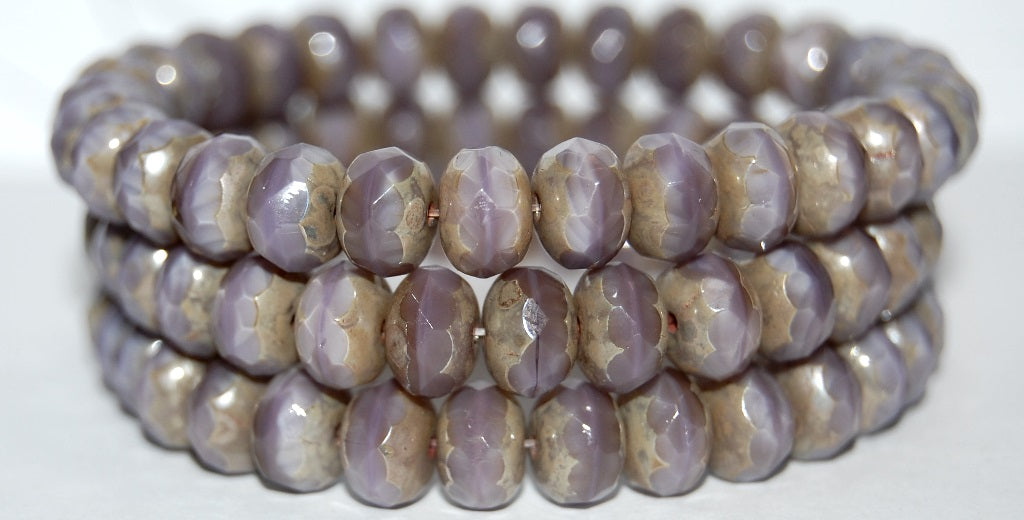 Faceted Special Cut Rondelle Fire Polished Beads, (26016 43400), Glass, Czech Republic