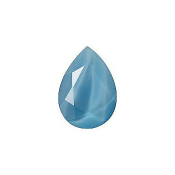 Pear Faceted Pointed Back (Doublets) Crystal Glass Stone, Blue 7 Pearl Colours (06400), Czech Republic