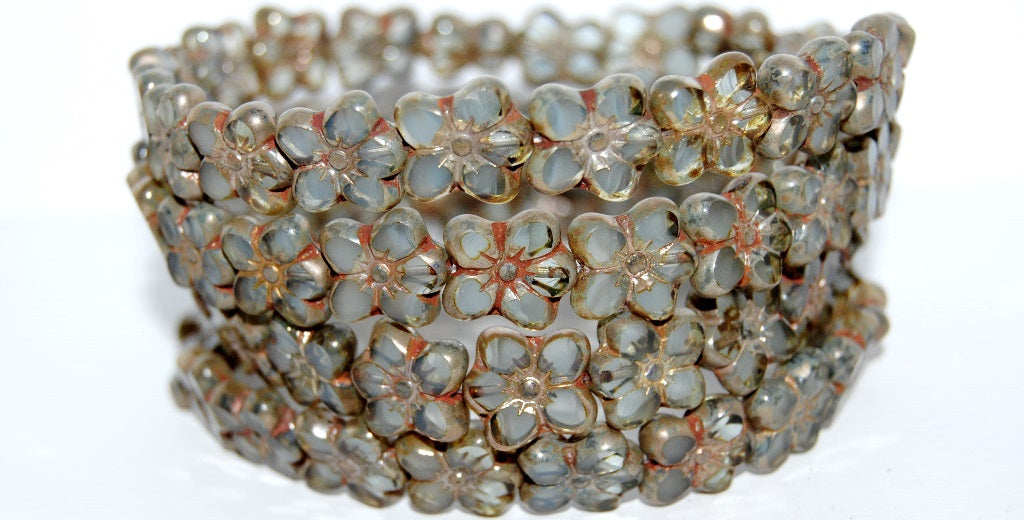 Table Cut Flower Beads Linum, (30014200 43400), Glass, Czech Republic