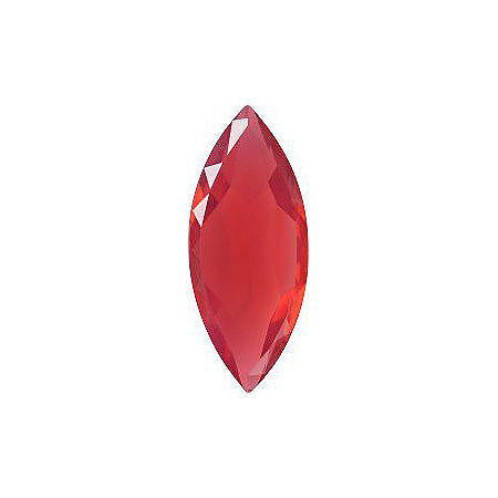 Navette Faceted Pointed Back (Doublets) Crystal Glass Stone, Red 4 Milky Colours (Milky-Strawberry), Czech Republic