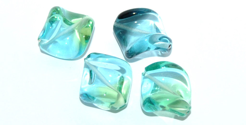 Leaf Lampwork Glass Handmade Beads, (F), Glass, Czech Republic