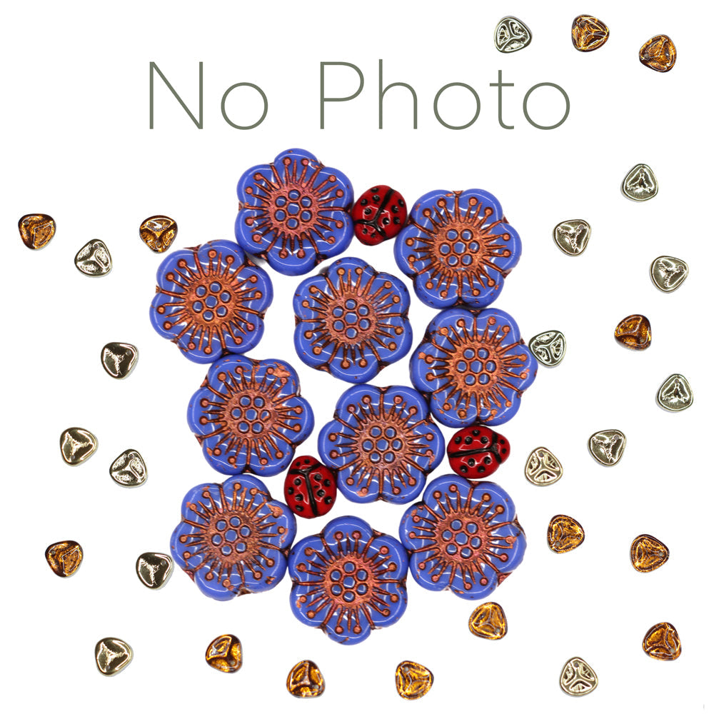 Bay Leaf Beads, White Gold Lined (02010-54302), Glass, Czech Republic