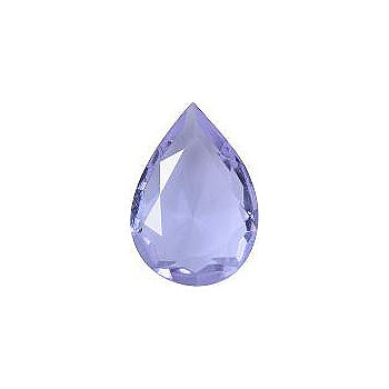 Pear Faceted Pointed Back (Doublets) Crystal Glass Stone, Violet 21 Transparent (20210), Czech Republic