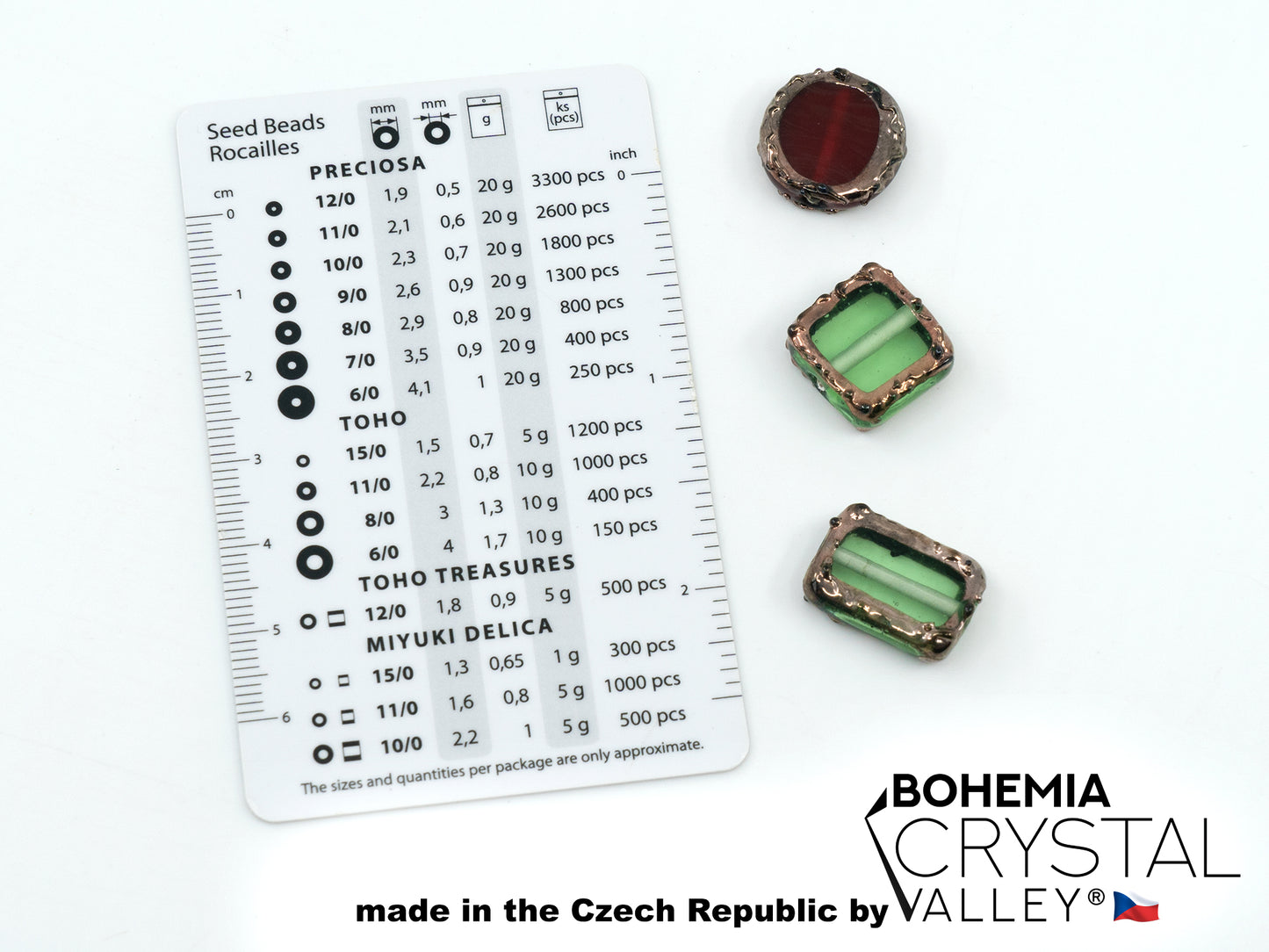 30 pcs Lampwork Beads 503 / Flat Oval (271-90-149), Handmade, Preciosa Glass, Czech Republic