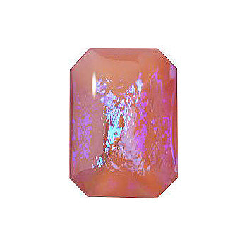 Octagon Cabochons Pointed Back Crystal Glass Stone, Violet 12 Mexico Opals (16716), Czech Republic