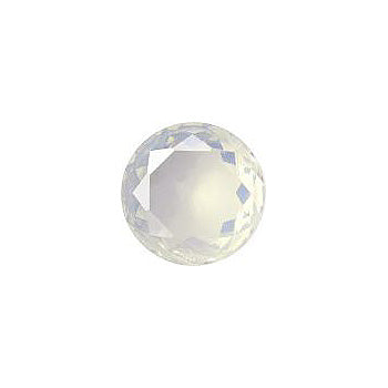 Round Faceted Pointed Back (Doublets) Crystal Glass Stone, Yellow 10 Milky Colours (Milky-Yellow), Czech Republic