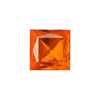 Square Faceted Pointed Back (Doublets) Crystal Glass Stone, Orange 2 Transparent With Gold Foil (90000-Gf), Czech Republic