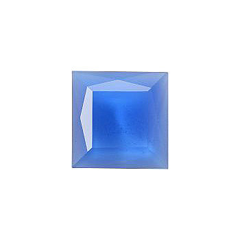 Square Faceted Pointed Back (Doublets) Crystal Glass Stone, Blue 3 Milky Colours (04030-30040-K), Czech Republic