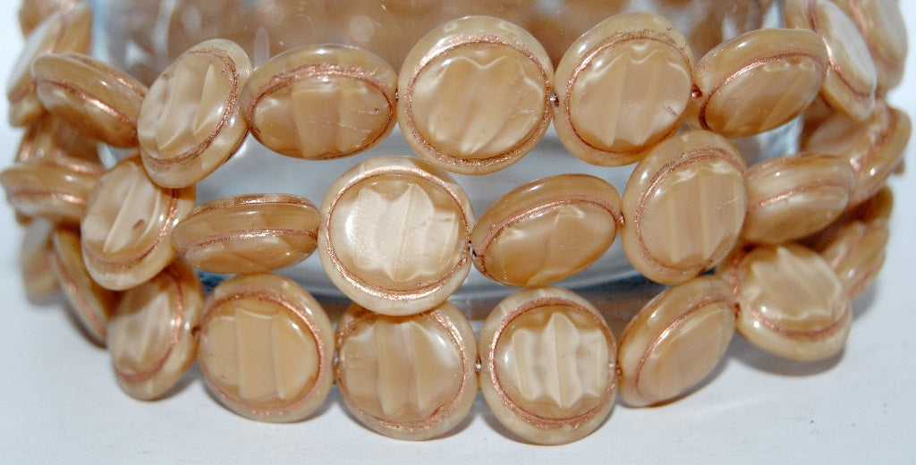 Round Flat Pressed Glass Beads, (16017 54200), Glass, Czech Republic