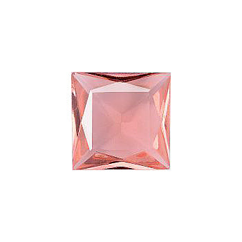 Square Faceted Pointed Back (Doublets) Crystal Glass Stone, Pink 5 Transparent (70120-L), Czech Republic