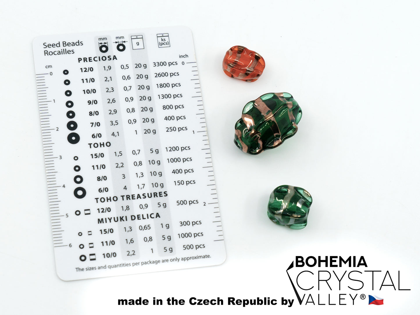 30 pcs Lampwork Beads 563 / Teardrop/Pear (271-50-001), Handmade, Preciosa Glass, Czech Republic