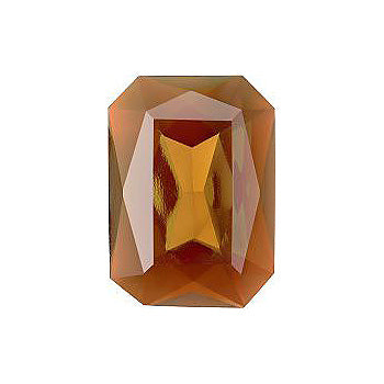 Octagon Faceted Pointed Back (Doublets) Crystal Glass Stone, Brown 1 Transparent With Ab (10210-Abb), Czech Republic