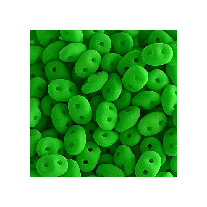 Matubo Superduo 2-hole czech pressed glass beads Neon Green Glass Czech Republic