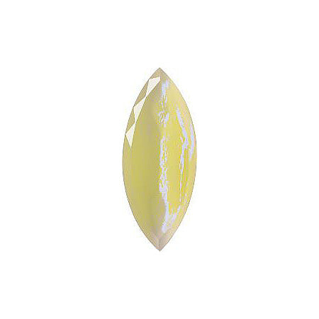 Navette Faceted Pointed Back (Doublets) Crystal Glass Stone, Yellow 4 Mexico Opals (16015), Czech Republic