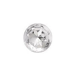 Round Faceted Pointed Back (Doublets) Crystal Glass Stone, White 7 Transparent With Silver Foil (000300-Sf), Czech Republic