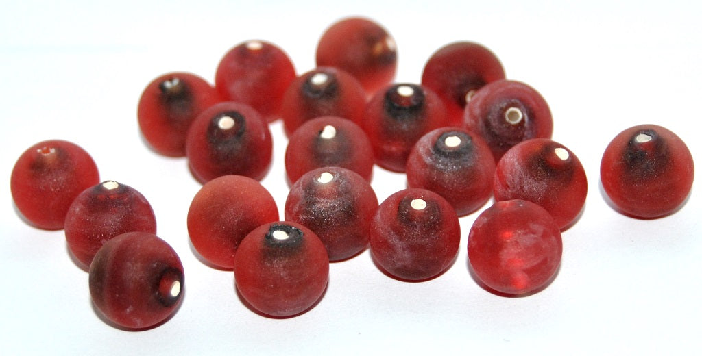 Czech Glass Hand Made Round Lampwork Beads, (E), Glass, Czech Republic