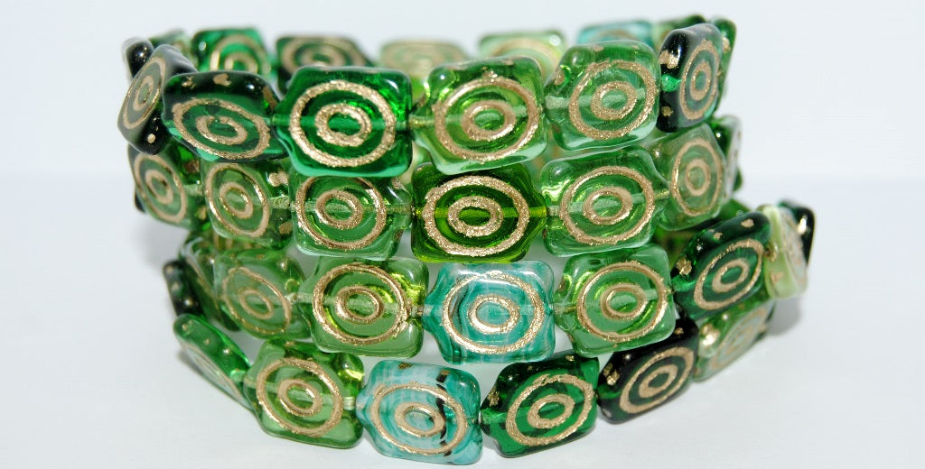 Spiral Turtle Pressed Glass Beads, Mixed Colors Light Violet Silver Lined 54202 (Mix 3 54202), Glass, Czech Republic