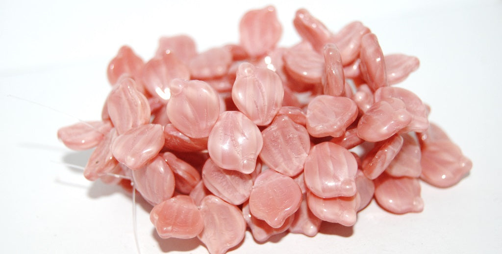 Leaf Petal Pressed Glass Beads, 76027 (76027), Glass, Czech Republic