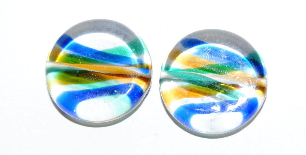 Czech Glass Hand Made Lampwork Beads Lines, (25 E), Glass, Czech Republic