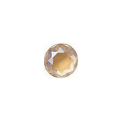 Round Faceted Pointed Back (Doublets) Crystal Glass Stone, Yellow 9 Transparent With Honey (000300-Ho), Czech Republic