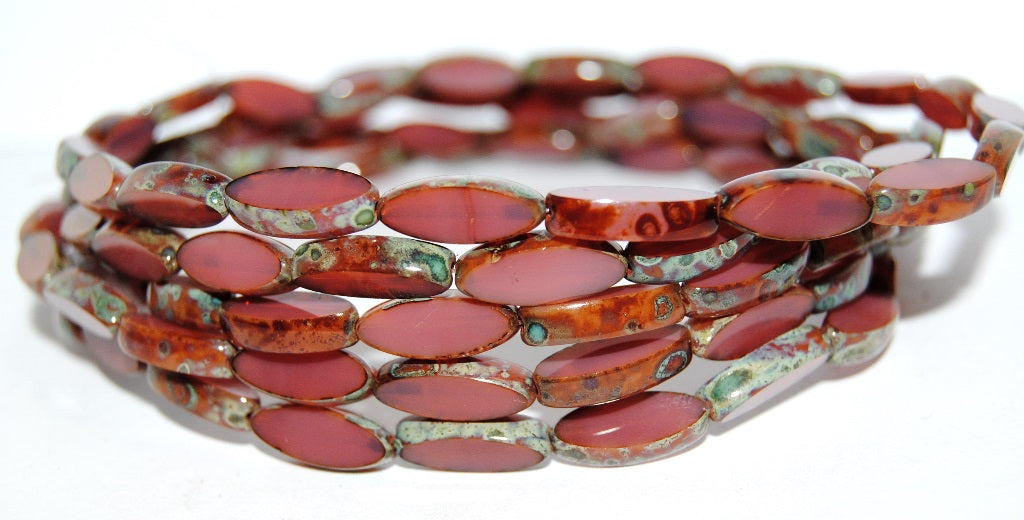 Table Cut Oval Boat Beads, (71010B 66800), Glass, Czech Republic