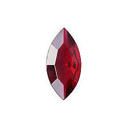 Navette Faceted Pointed Back (Doublets) Crystal Glass Stone, Red 12 Transparent With Blue Hematite (90150-K-Bh), Czech Republic