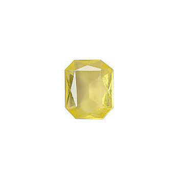 Octagon Faceted Pointed Back (Doublets) Crystal Glass Stone, Yellow 10 Transparent (80110), Czech Republic