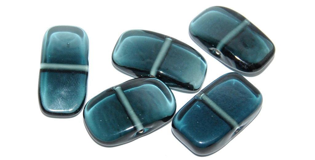 Rectangle Bow Lampwork Glass Handmade Beads, (D), Glass, Czech Republic