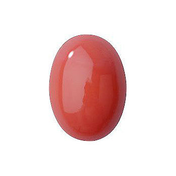 Oval Cabochons Flat Back Crystal Glass Stone, Orange 4 Opaque (Coral), Czech Republic