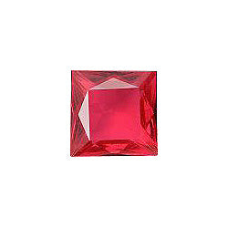 Square Faceted Pointed Back (Doublets) Crystal Glass Stone, Red 5 Transparent (70140-K), Czech Republic